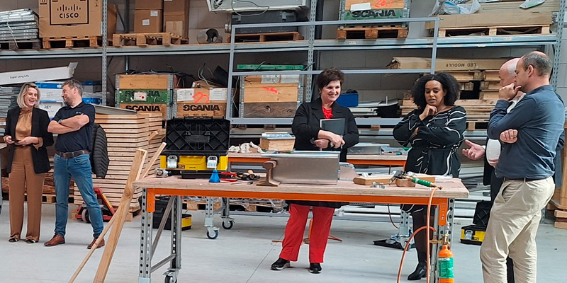 Werkbezoek Mikal Tseggai (GroenLinks-PvdA) bij Barneveldse Techniek Opleiding